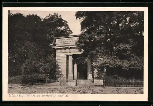 AK München, Portal am Botanischen Garten