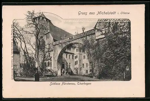 AK Michelstadt i. Odenw., Schloss Fürstenau, Torbogen