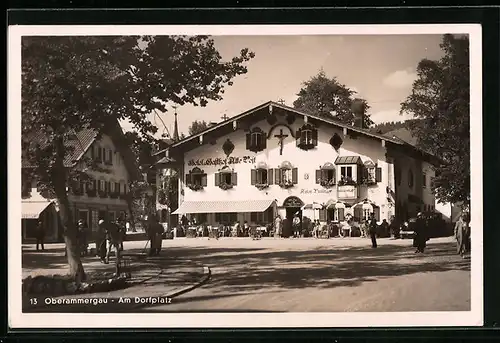 AK Oberammergau, Hotel & Gasthof Alte Post am Dorfplatz
