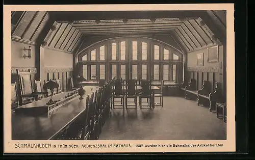 AK Schmalkalden in Thüringen, Audienzsaal im Rathaus, Innenansicht