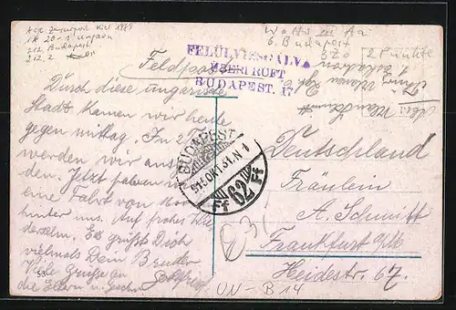 AK Budapest, Stadtwäldchen-Teich mit der Burg Vajdahunyad