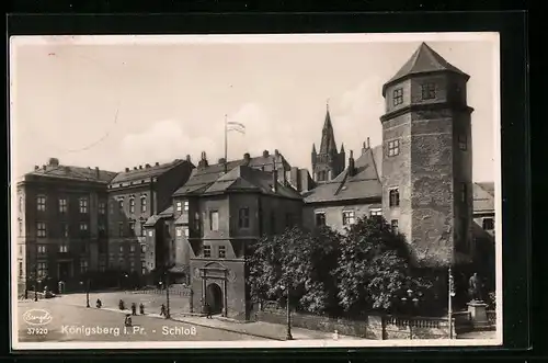 AK Königsberg, Ansicht vom Schloss