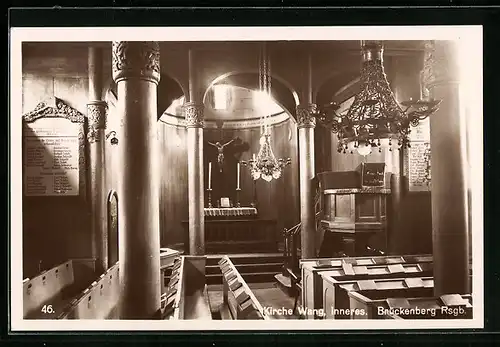 AK Brückenberg, Inneres der Kirche Wang