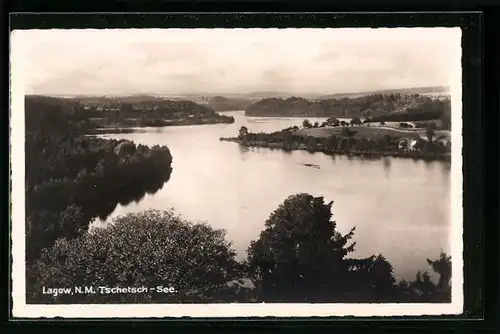 AK Lagow, Panorama vom Tschetsch-See