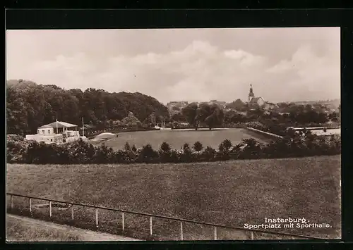 AK Insterburg, Sportplatz mit Sporthalle