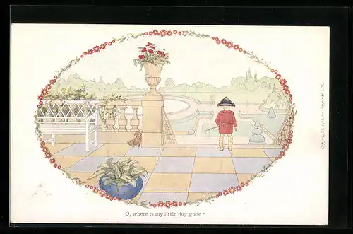 Künstler-AK Henriette Willebeek le Mair: O, where is my little dog gone?
