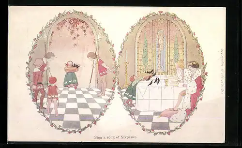 Künstler-AK Henriette Willebeek le Mair: Sing a song of Sixpence