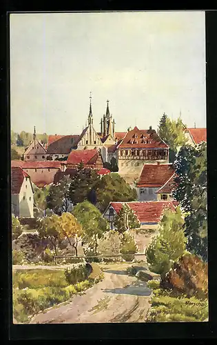 Künstler-AK J. Marschall: Tübingen, Schloss Bebenhausen