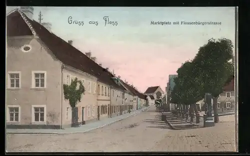 AK Floss, Marktplatz mit Flossenbürgerstrasse
