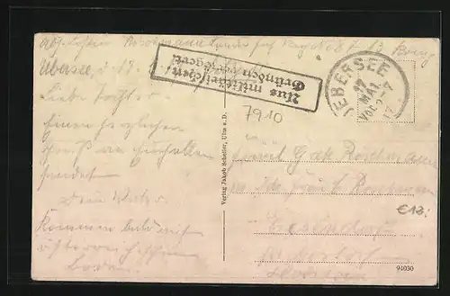 AK Neu-Ulm, Partie in der Maximilianstrasse