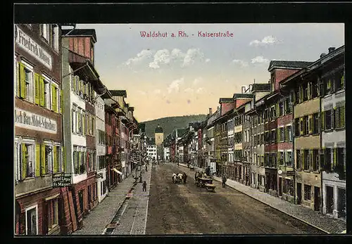 AK Waldshut a. Rh., Partie in der Kaiserstrasse