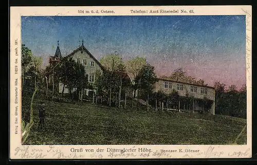 Luna-AK Dittersdorf, Dittersdorfer Höhe, Bes.: E. Görner