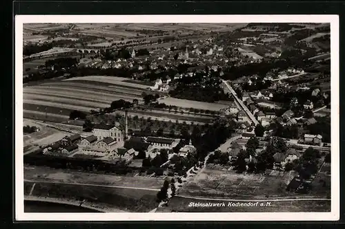 AK Kochendorf a. N., Steinsalzwerk aus der Vogelschau