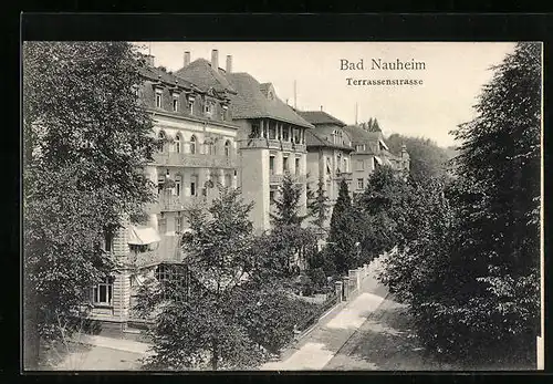 AK Bad Nauheim, Partie in der Terrassenstrasse