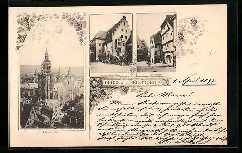 AK Heilbronn, Kilianskirche, Deutschordens-Haus, Fischergasse