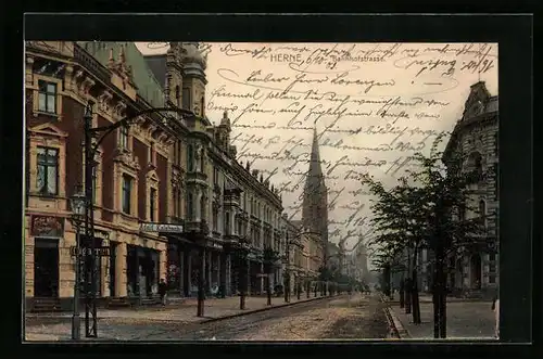 AK Herne, Partie in der Bahnhofstrasse