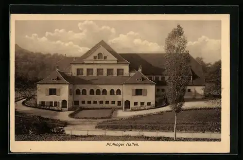 AK Pfullingen, Ansicht der Pfullinger Hallen