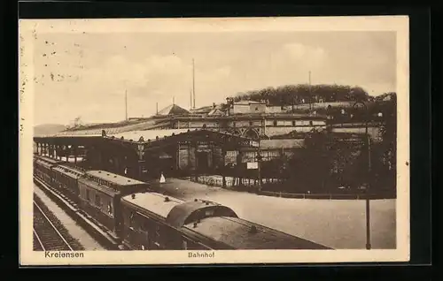 AK Kreiensen, Bahnhof mit Güterzug
