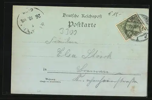 Mondschein-Lithographie Braunschweig, Altstadt-Markt, Dankwarderode, Alte Waage