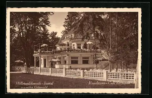 AK Höllriegelskreuth /Isartal, Konditorei-Cafe Bittmann