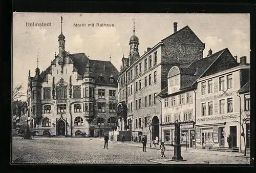 AK Helmstedt, Markt mit Rathaus