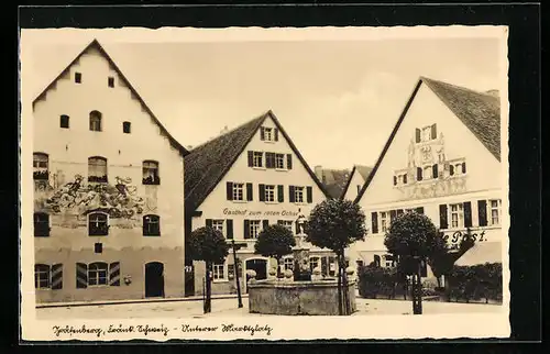 AK Gräfenberg i. Obfr., Unterer Marktplatz, Gasthof zum roten Ochsen