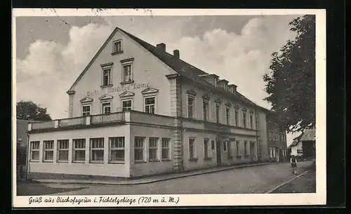 AK Bischofsgrün /Fichtelgeb., Gasthof Goldner Löwe