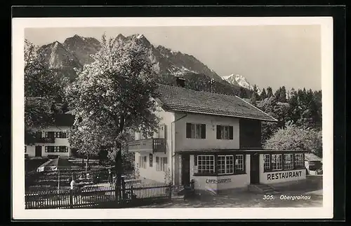 AK Obergrainau, Café-Restaurant Zugspitz