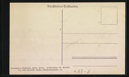 AK Gotha, Blick zur Freimaurerloge