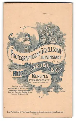 Fotografie Hugo Strube & Co., Berlin, Büste der Königin Luise, Medaillen