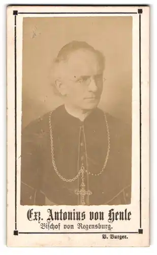 Fotografie B. Burger, Regensburg, Portrait Exz. Antonius von Henle, Bischof von Regensburg, zur heiligen Firmung 1915