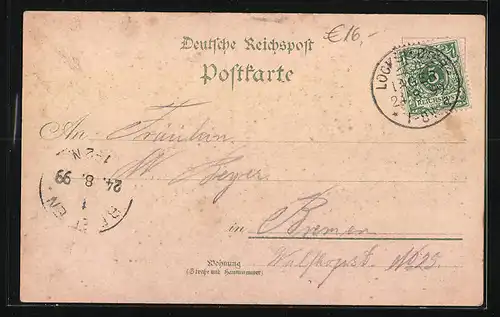 Lithographie Lockstedter Lager, Hauptwache, Officierscasino, Waldersee-Stein