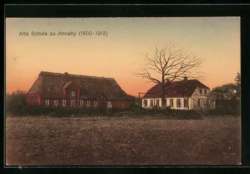 AK Ahneby, Alte Schule 1800-1913