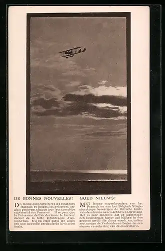 AK De Bonnes Nouvelles! Goed Nieuws!, Doppeldeckerflugzeug