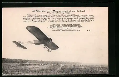 AK Le Monoplan Borel Morane, construit par C. Borel