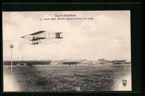 AK Lyon-Aviation, Van Den Born, Biplan Farman au virage