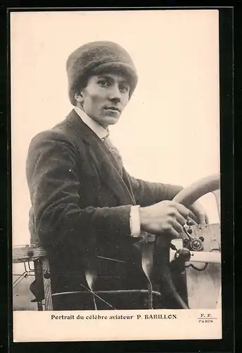 AK Portrait du celebre aviateur P. Barillon