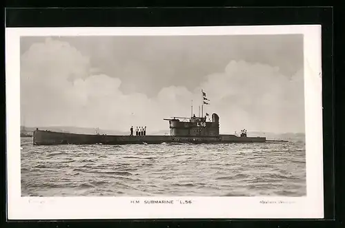 AK Britisches U-Boot L.56 auf Backbord, HM Submarine L.56