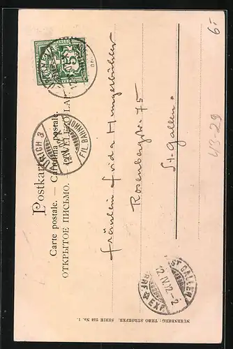 AK Mönch liest eine Zeitung