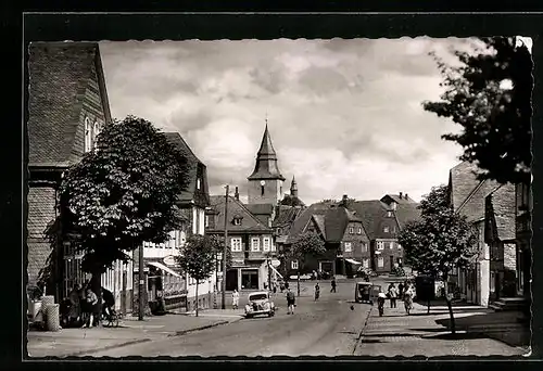 AK Winterberg /Sauerland, Strassenpartie mit Cafe Müller