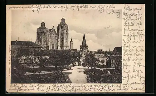 AK Ingolstadt, Liebfrauen-Pfarrkirche im Stadtbild