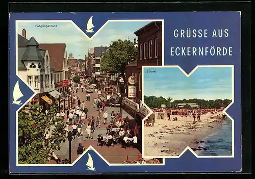 AK Eckernförde, Fussgängerzone und Strand