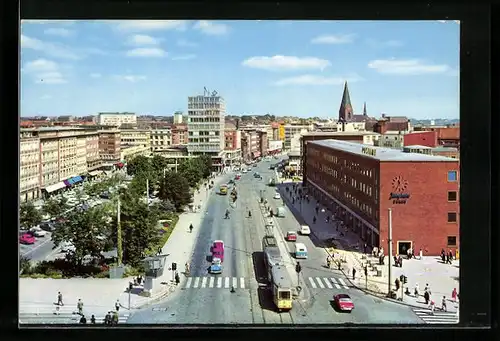 AK Kiel, Holstenstrasse mit Hotel Astor