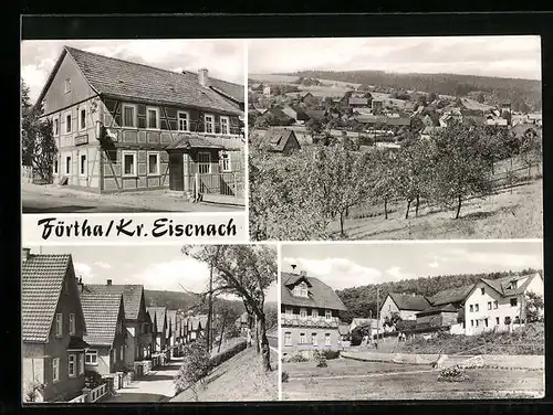 AK Förtha /Kr. Eisenach, Gasthaus Weisses Ross, Strassenpartie