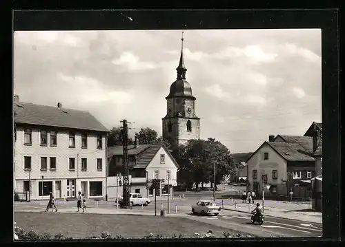 AK Friedrichroda /Thür., Blick zur ev. Kirche