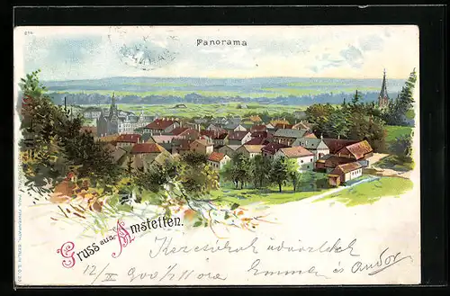 Lithographie Amstetten, Panorama