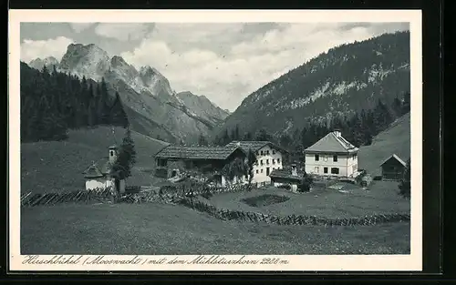 AK Hirschbühel /Mooswacht, Ortsansicht mit dem Mühlstuezhorn