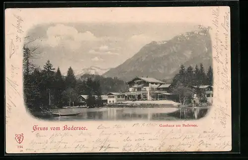 AK Badersee, Gasthaus am Badersee
