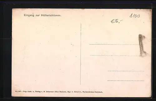 AK Höllentalklamm, Eingang zur Höllentalklamm mit Besuchern