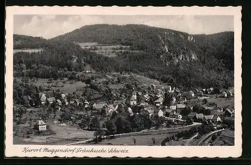 AK Muggendorf /Fränk. Schw., Ortsansicht vom Flugzeug aus